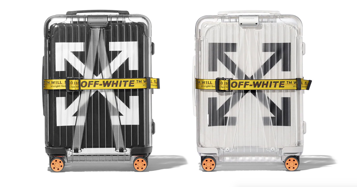 Off White and Rimowa Transparent Carry-On Valise in White