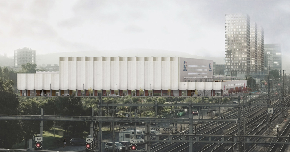 caruso st john designs ice hockey arena for zurich s ZSC lions