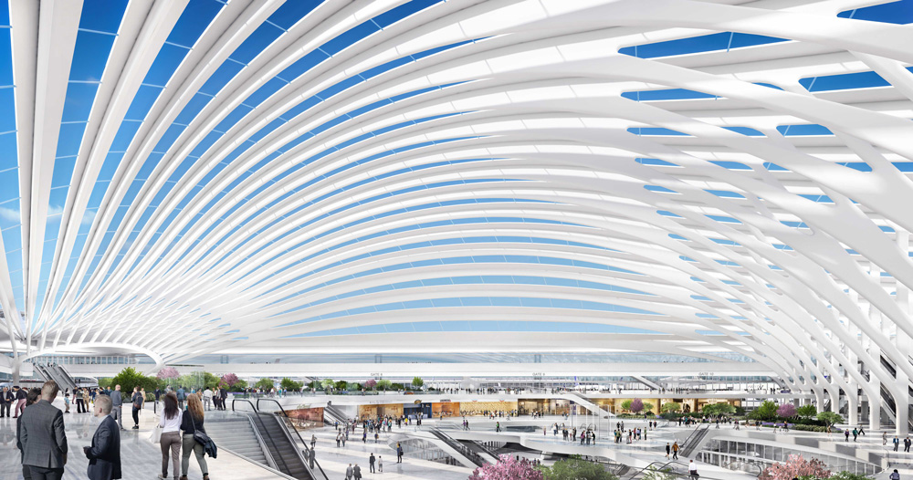 santiago calatrava's holistic vision for chicago o'hare airport