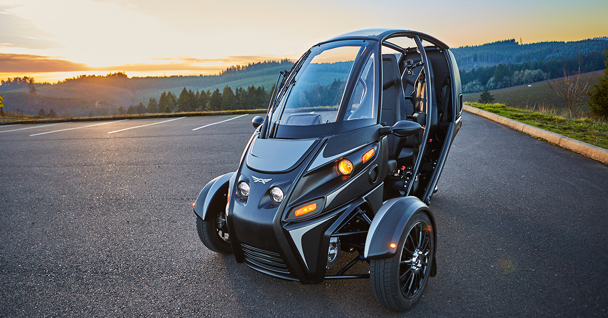 arcimoto unveils their three-wheeled, electric, fun-utility-vehicle