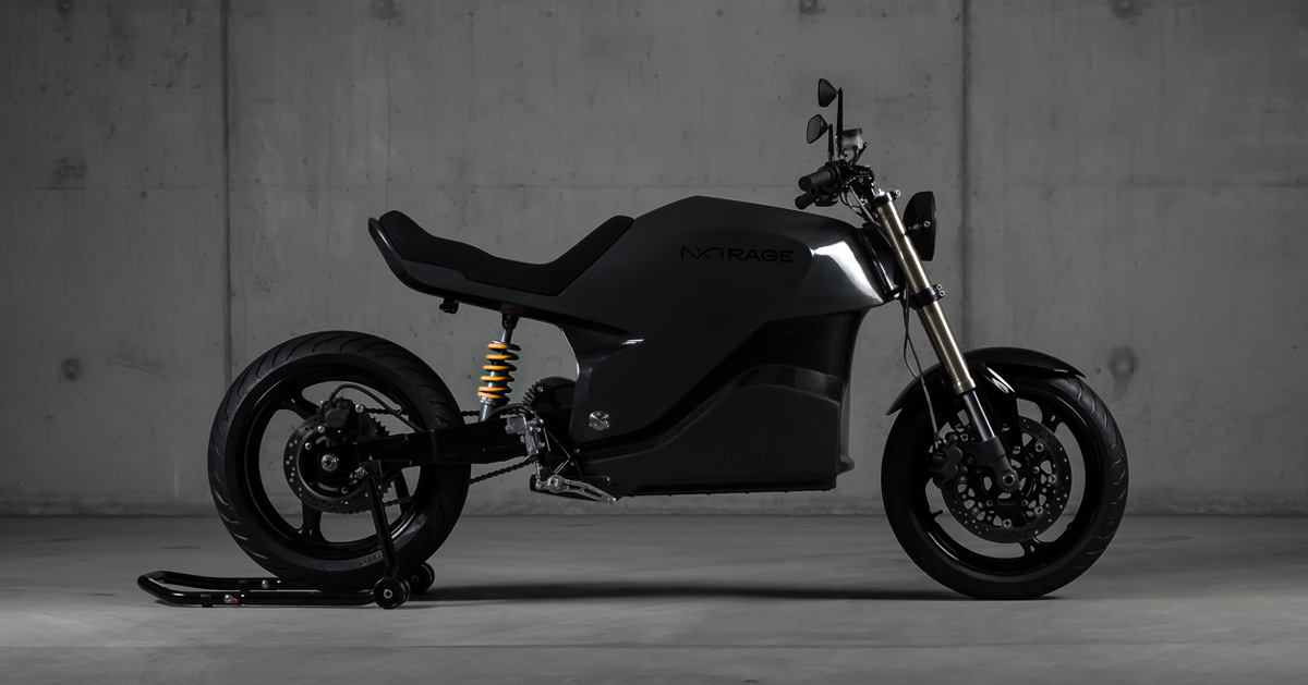 NXT motors unveils electric motorcycle with carbon fiber monocoque