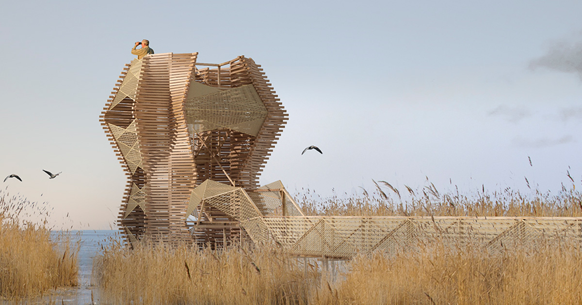 bilska de beaupuy bird observation tower latvia 04 26 19 designboom 1200