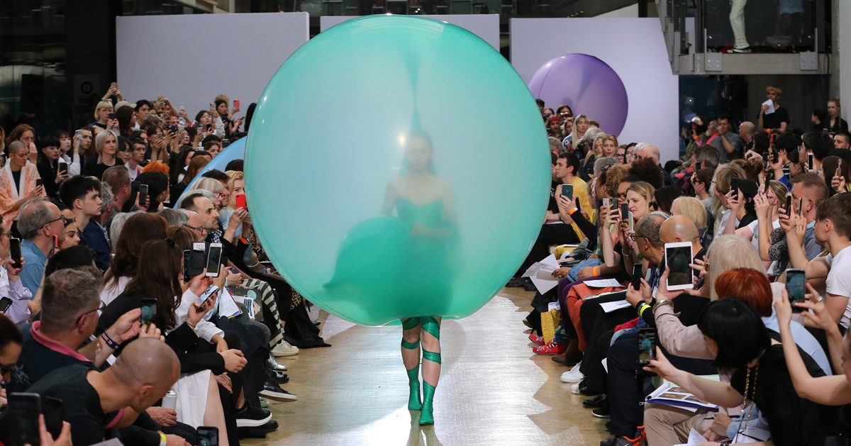 CSM graduate fredrik tjærandsen creates shape-shifting balloon dresses