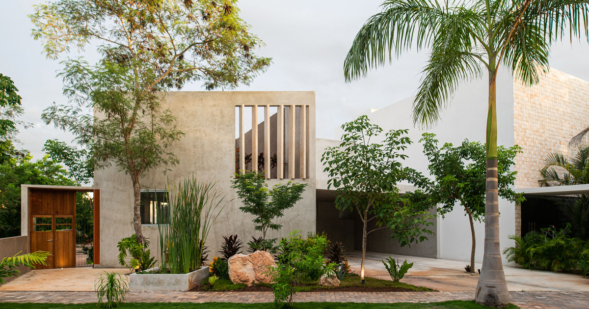 TACO sets concrete 'casa del lago' house by a lake in merida, mexico