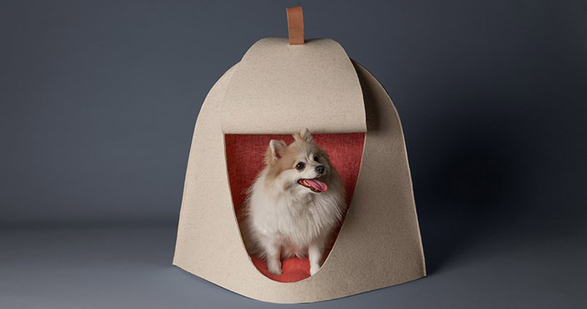 wooden, cushioned mini houses and beds for cats help them relax
