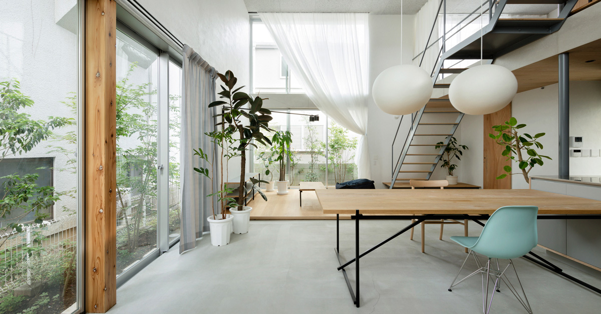 ship architecture adds alley garden to japan's town house in ikegami