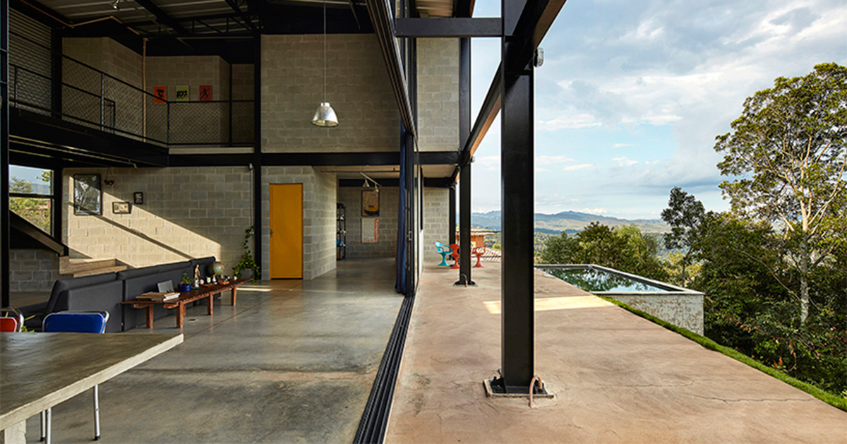 Casa Galpao By Marcos Franchini In Brazil Combines Steel Framing And Exposed Concrete