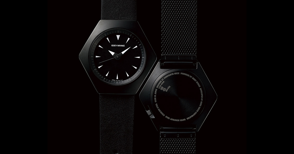 konstantin grcic designs hexagonal ROKU watch for issey miyake