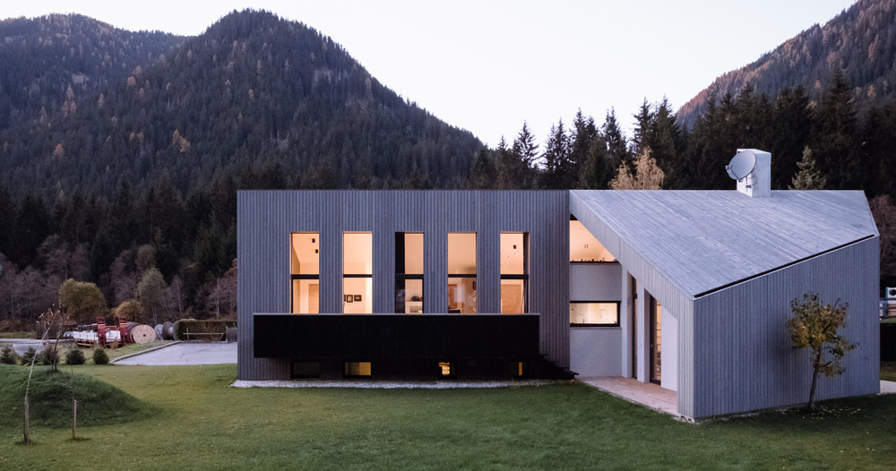 plasma studio's contemporary 'house L' integrates with its tyrolean context