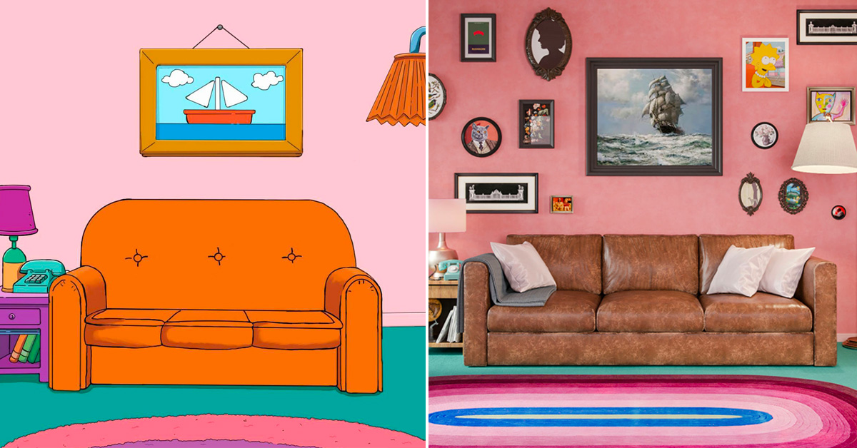 HomeAdvisor gives Simpsons interiors a Wes Anderson-style makeover