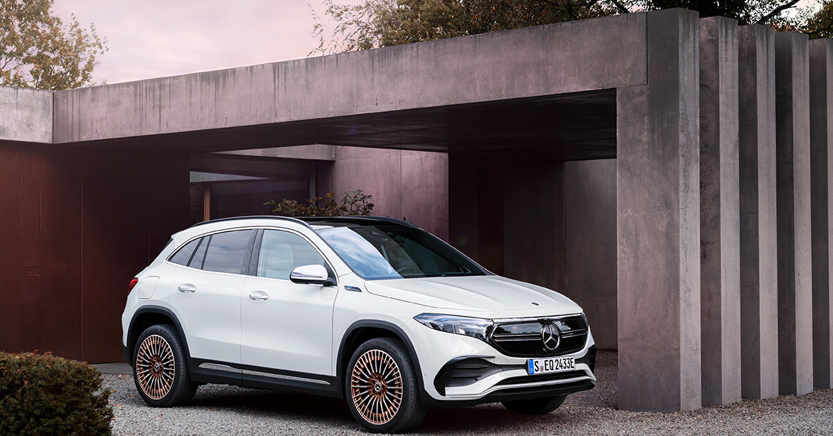 mercedes-benz EQA electric crossover SUV debuts with expected