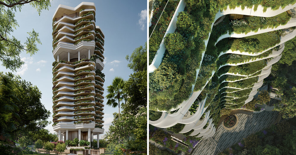 PLP architecture designs 'park nova' tower as an undulating vertical garden