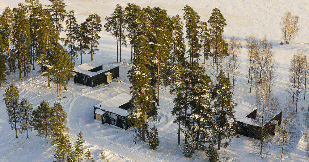 studio puisto clusters its 'uni villas' to create a micro resort in finland