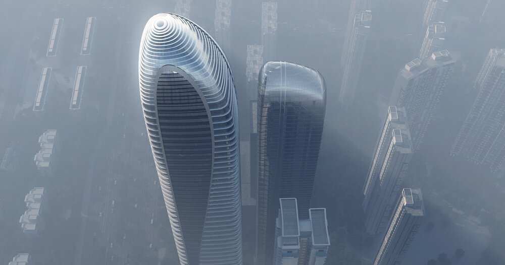 Aedas envisions soft, fluid geometries with its zhanjiang yunhai tower