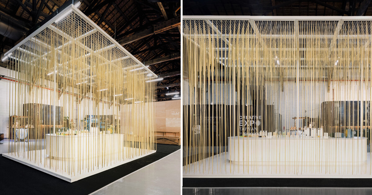 cheng tsung feng's installation uses more than 3000 slices of bamboo