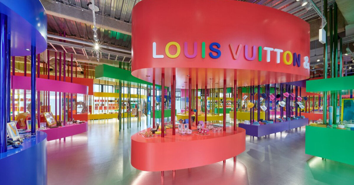Louis Vuitton's pop-up store in Harajuku features a two storey-tall  sculpture