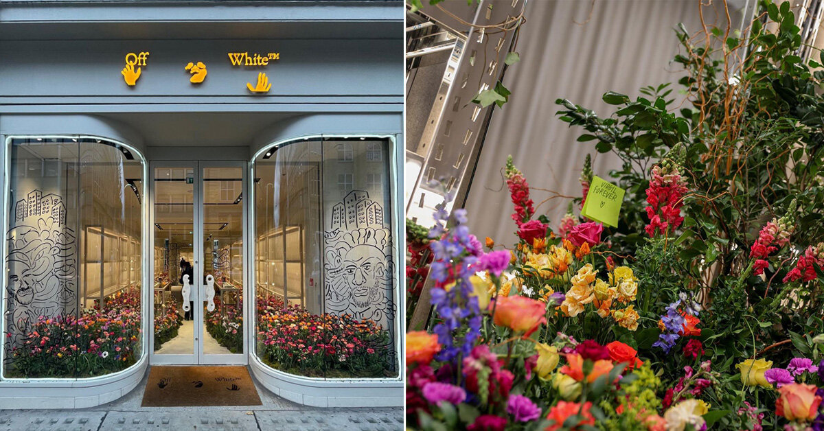 Off-White stores across the globe are filled with flowers in tribute to  Virgil Abloh
