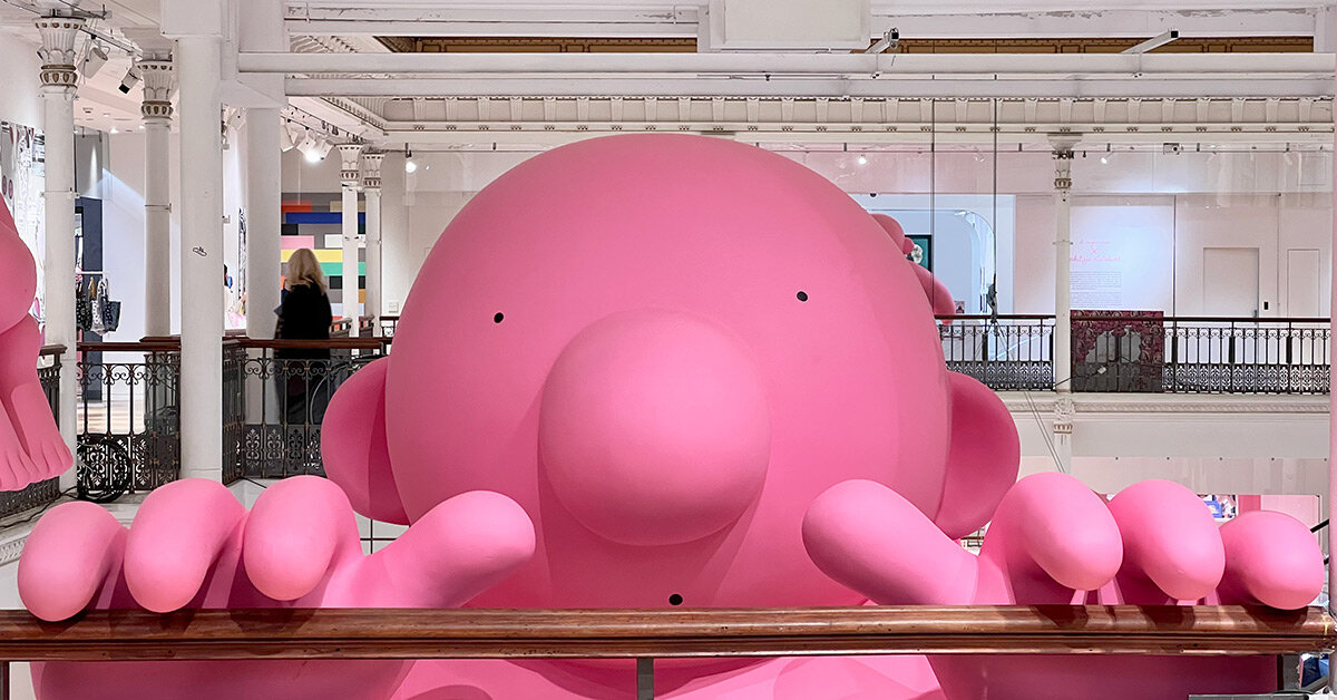 philippe katerine invades paris' le bon marché with massive