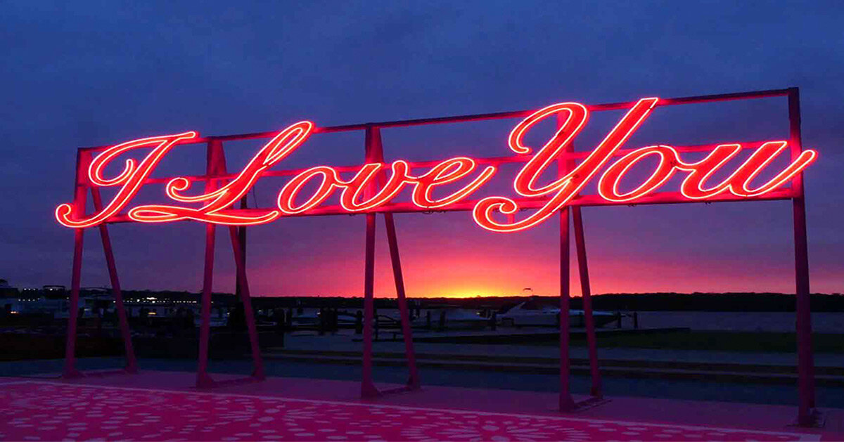 rose-hued neon monument professes its love along the alexandria ...