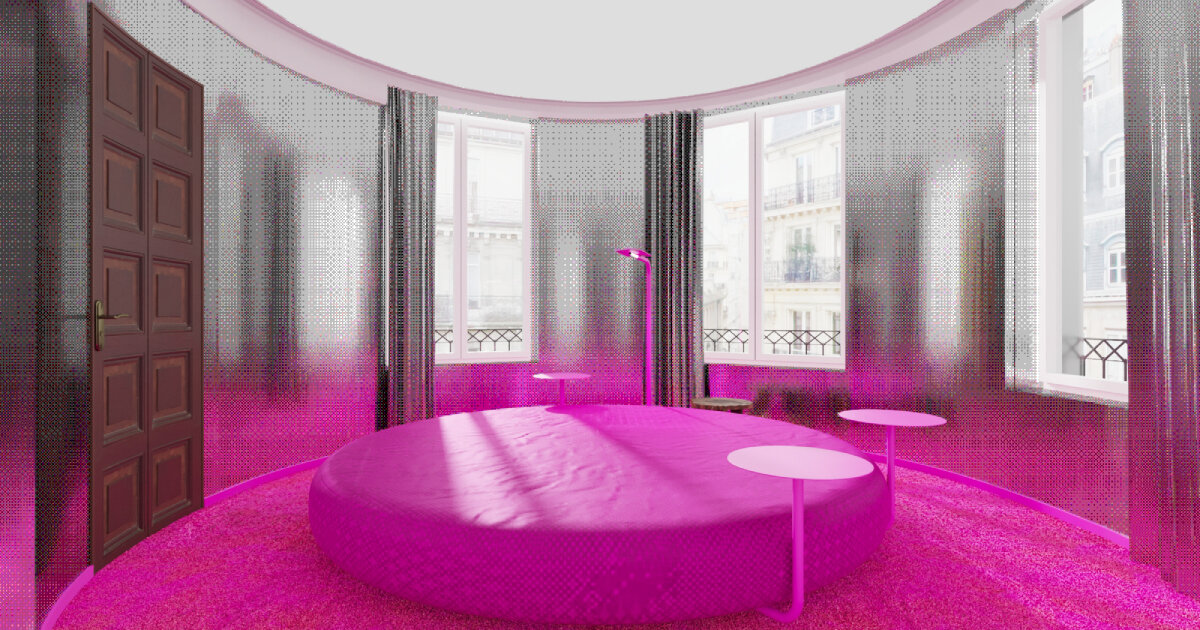 harry nuriev's 'room thirty-six' reimagines legendary parisian hotel in hot pink - Designboom