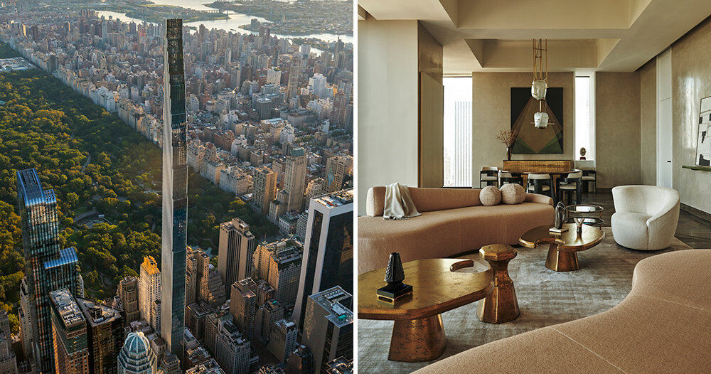 Newly unveiled interiors mark completion of slender supertall 111 West 57th  Street