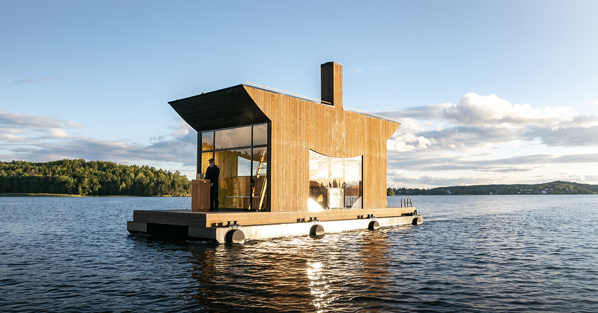 boat sauna by sandellsandberg sails on stockholm archipelago