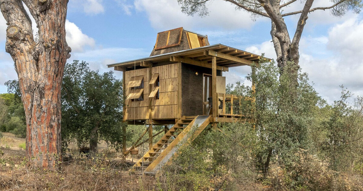 madeiguincho tops wooden shack 'columba' with skylight in sunshine