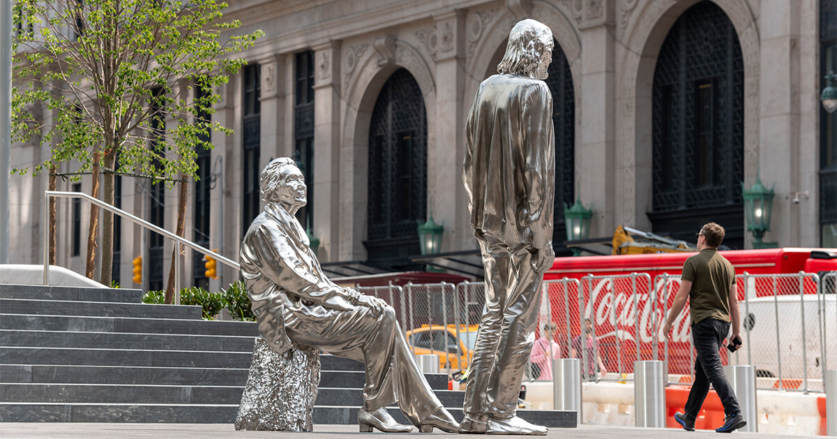 charles ray’s new public sculpture in manhattan imagines adam and eve