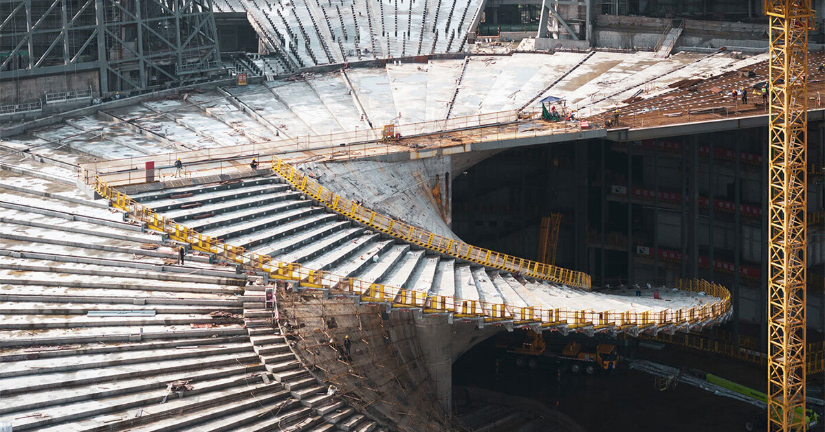 snøhetta shares construction progress of spiraling grand opera house in ...