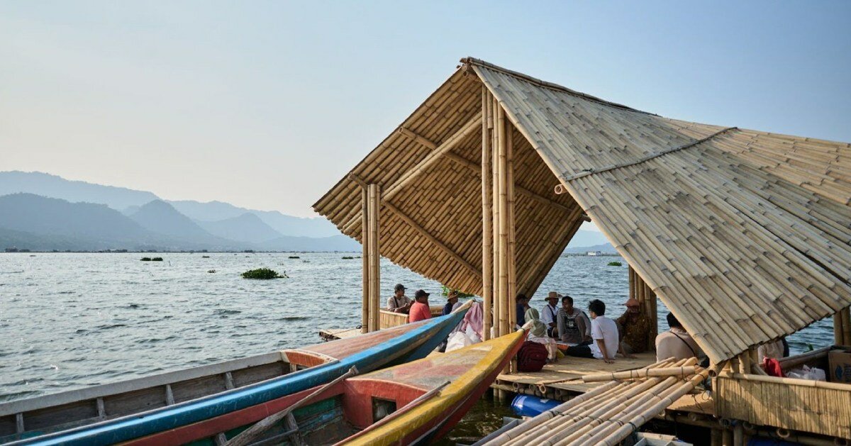 holcim foundation and rumama re-adapt bamboo buoyant architecture in indonesia