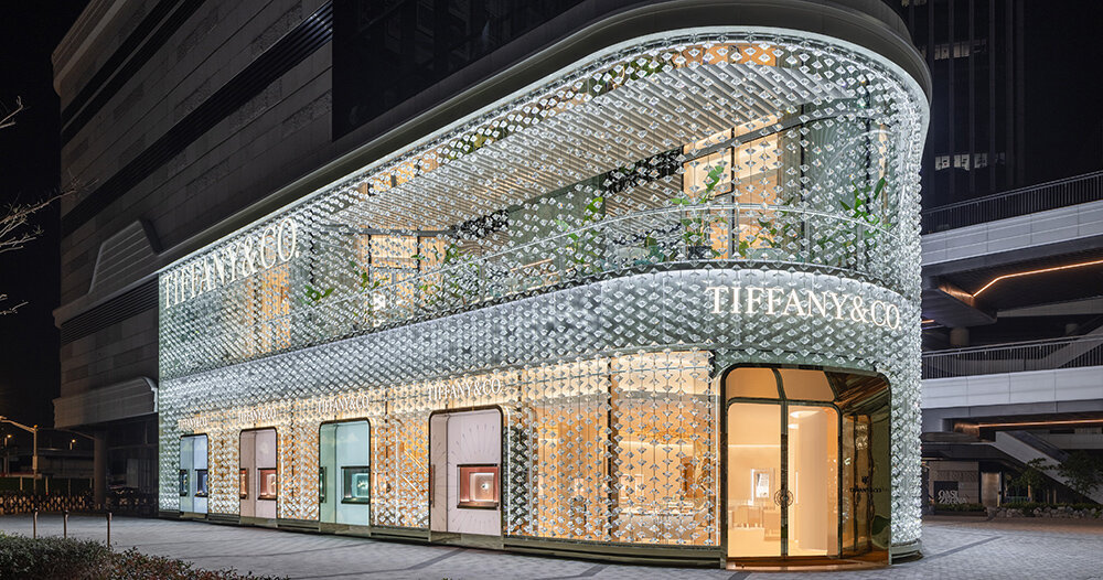 tiffany & co. shanghai veiled in a glass diamond facade by MVRDV – Designboom 