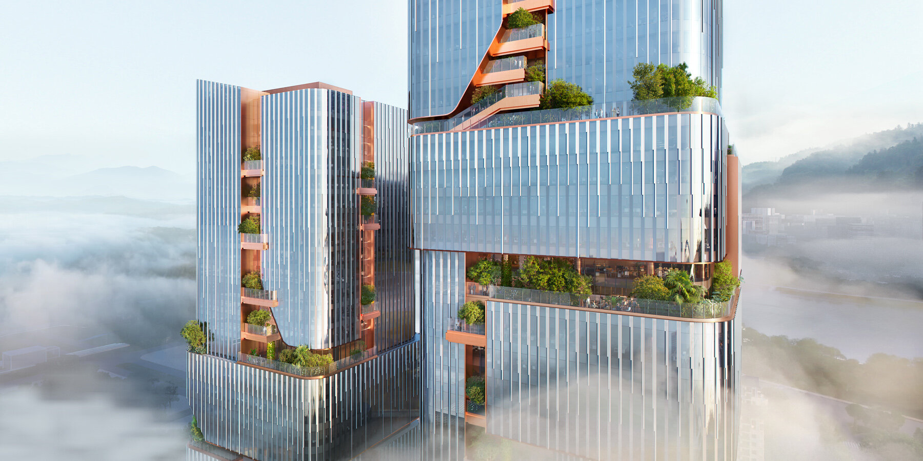 a green ‘urban spine’ meanders through ole scheeren’s JD headquarters in shenzhen – Designboom 