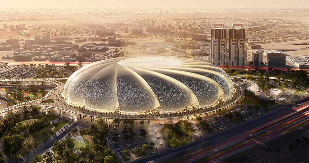 Populous unveils Saudi Arabia’s Aracmo Stadium, possible 2034 World Cup venue