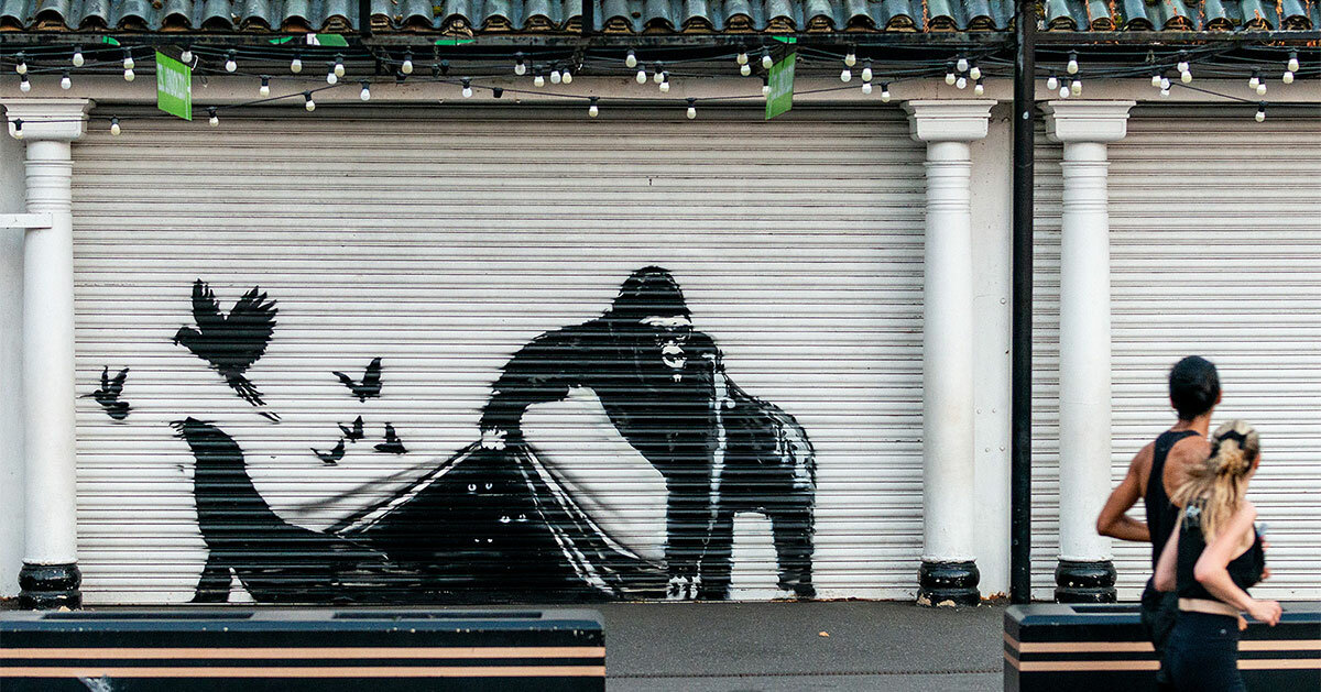 Banksy's Ninth Mural In Nine Days Features Animals Escaping From London Zoo