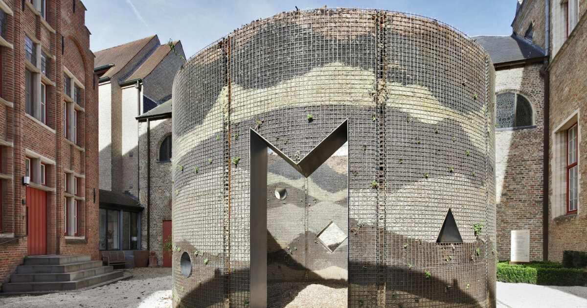 studio ossidiana’s cylindrical pavilion connects land, sea, and history at bruges triennial