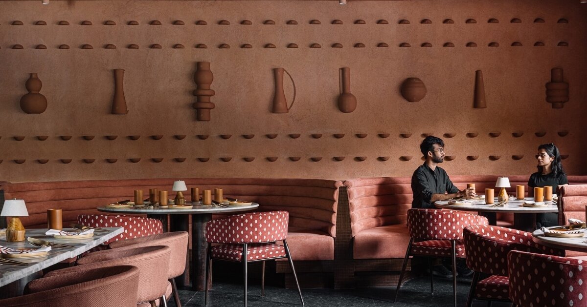 tactile earthen surfaces capture essence of jaipur at idyll restaurant in bengaluru