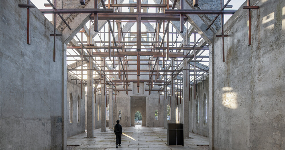 The renovation of the old church by O-Büroarchitects reveals layers of time