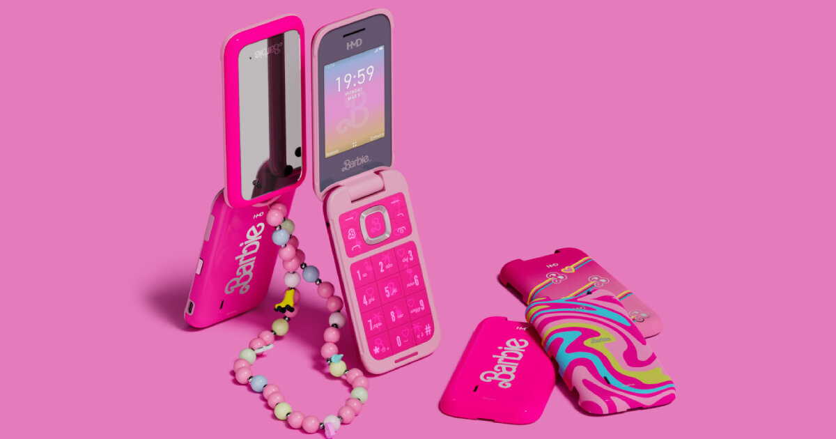 retro designs like barbie flip phone stir nostalgia in modern tech