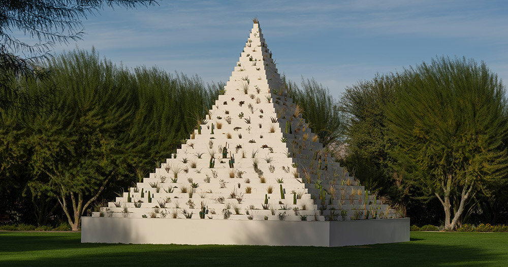 the living pyramid to bloom in the coachella valley: agnes denes commissioned for desert X