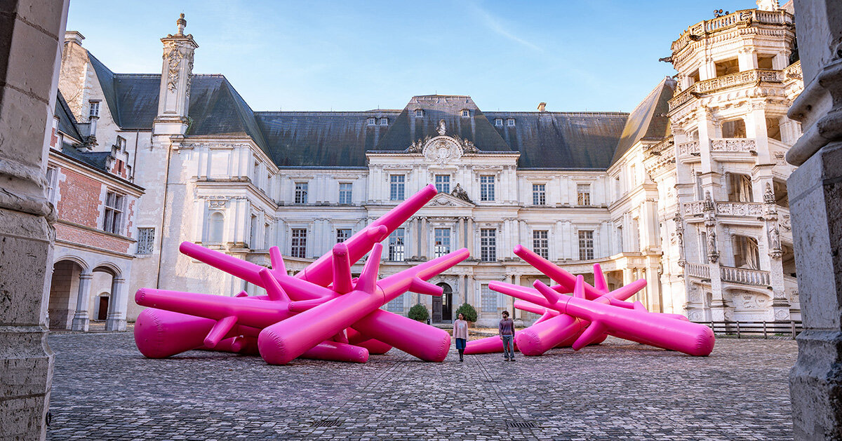 hot pink trees and AI wisdom take over historic french château in ENESS’s exhibition