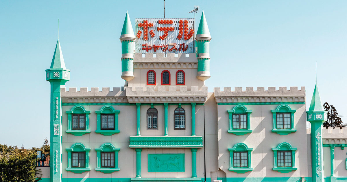 peculiar facades of roadside love hotels paint françois prost’s japan photo diary