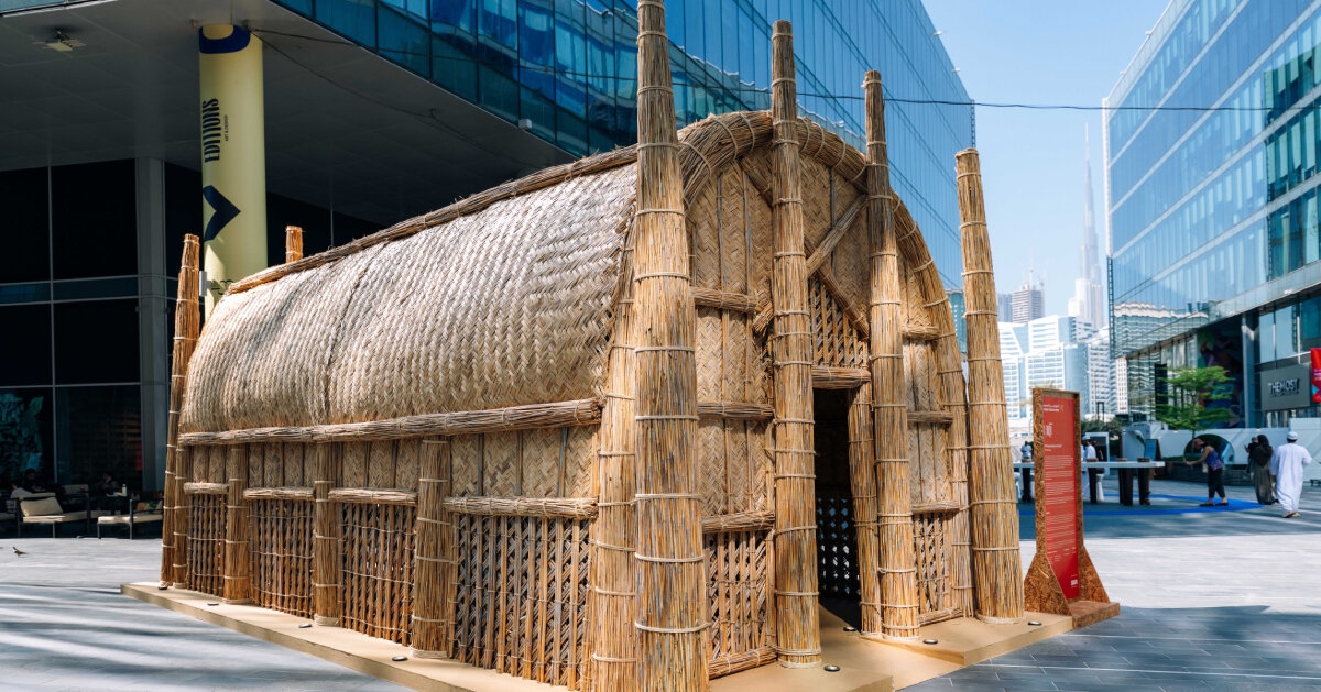 ola saad znad on reviving ancient marsh arab reed weaving at dubai design week pavilion