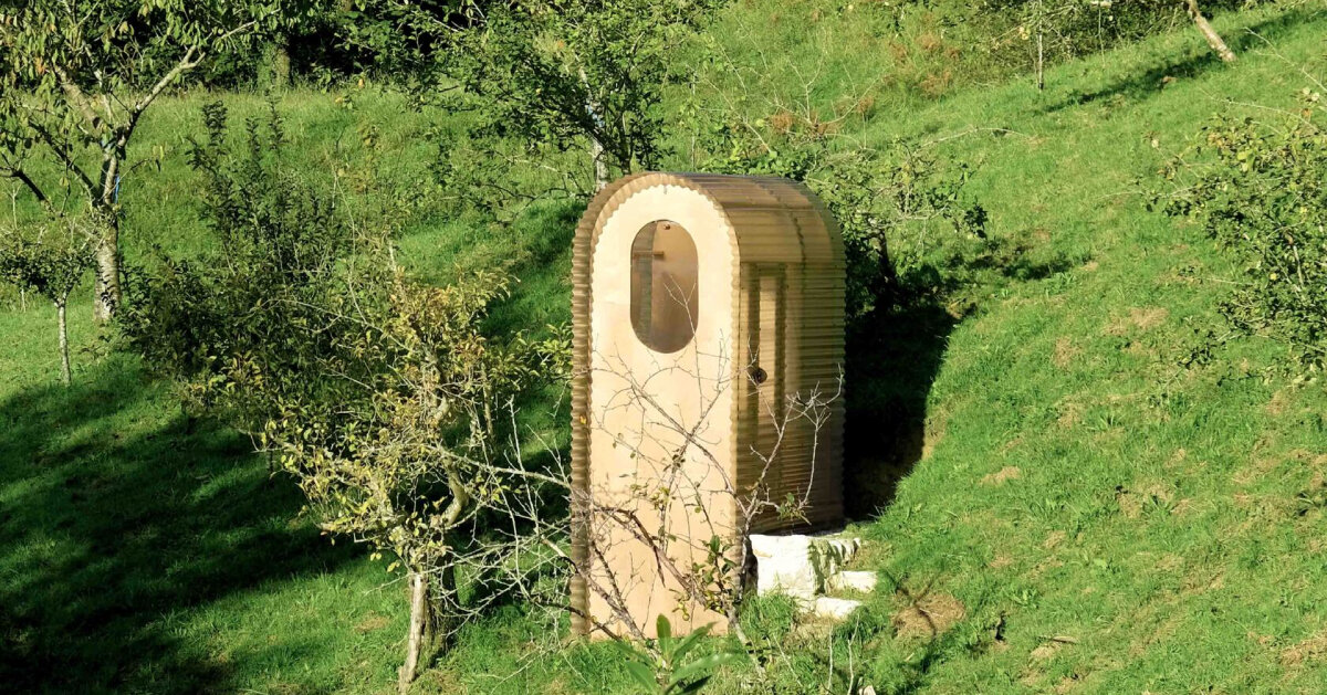 nico goebel’s translucent bathroom, thegoodviewloo, embraces views of spanish countryside