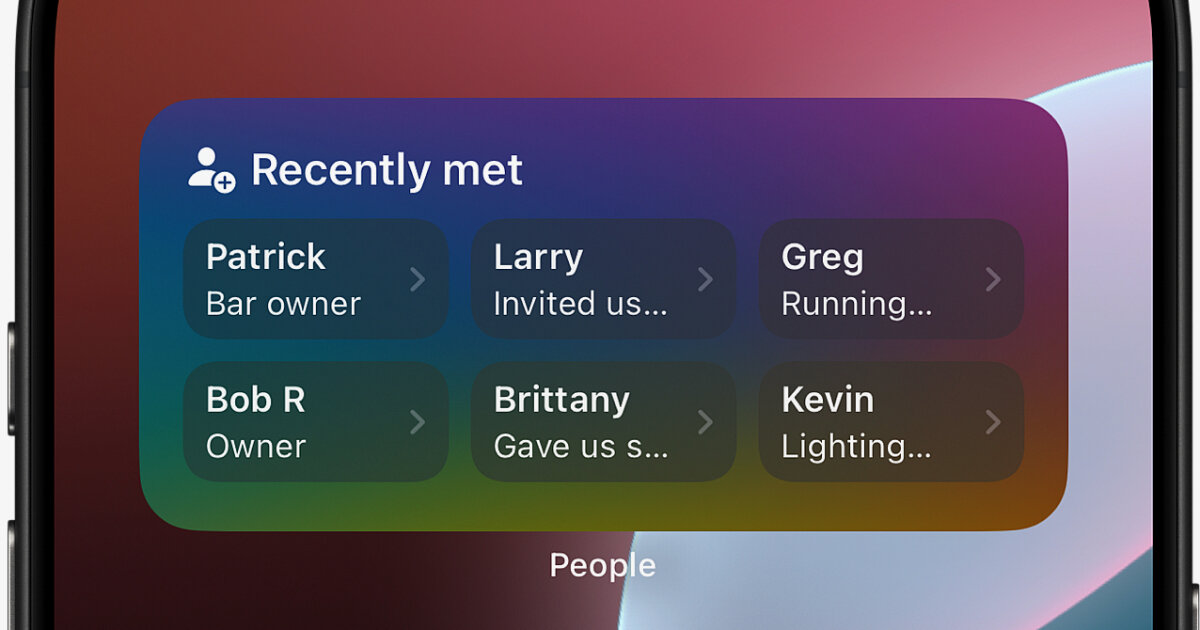 ‘people’ app helps users remember when, where and how they met everyone in their contacts post image