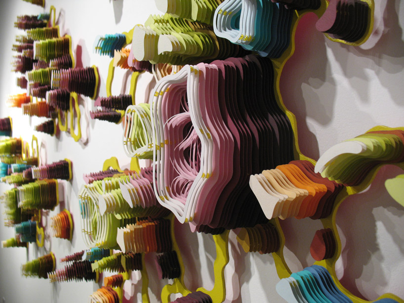 charles clary: acrylic and hand cut paper installations