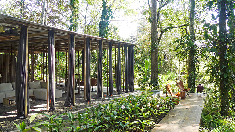 Forest Breeze Video Xxx - wooden columns shape open jungle house in costa rican rainforest