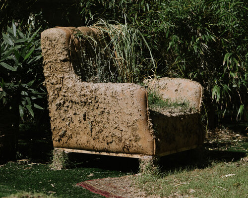 organic and artificial installation at jerusalem design week poses a thriving urban garden