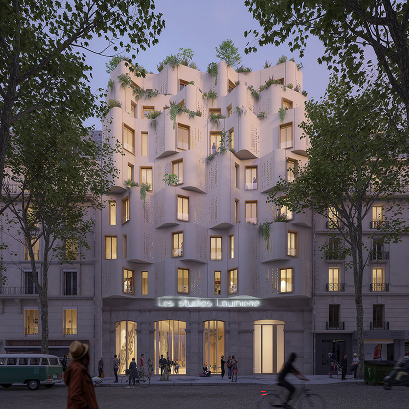 Givenchy store in Seoul has an undulating metal facade