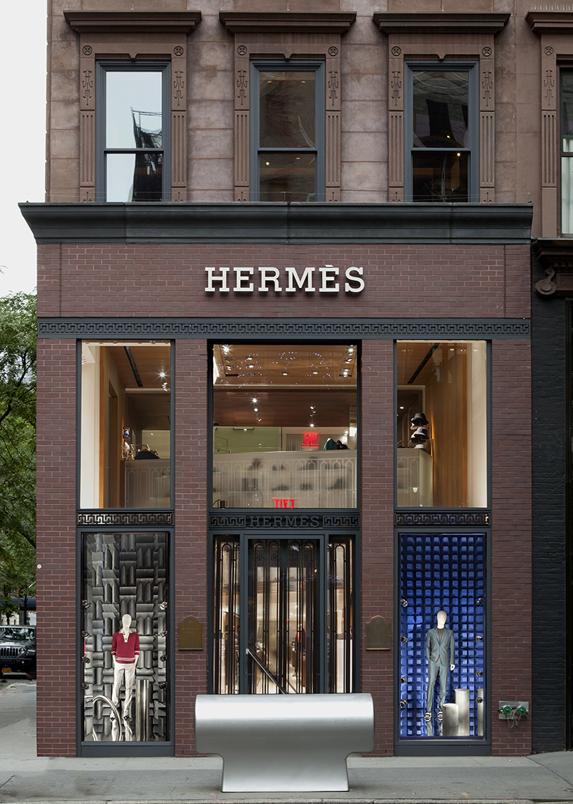 fotis evans creates in-store displays for Hermès SS17