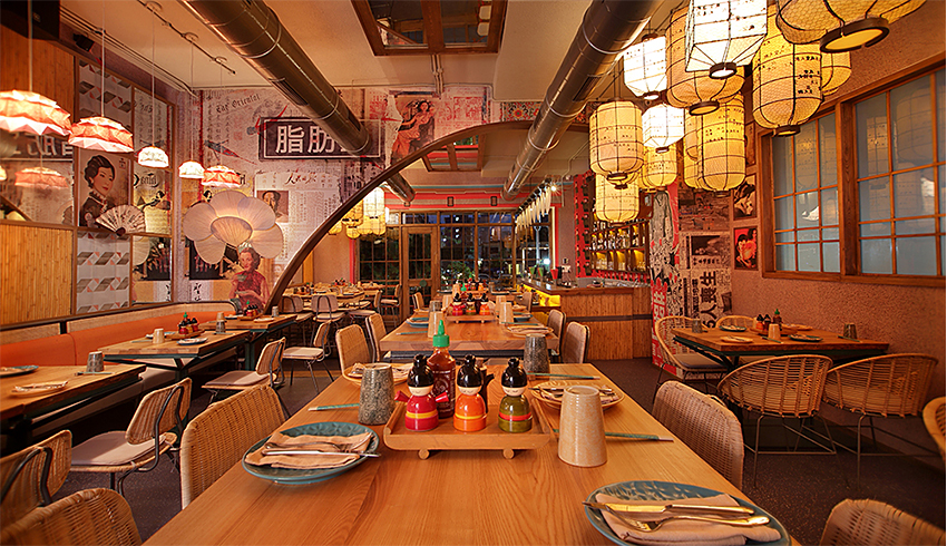 Wda Designs Izakaya And Noodle Shop In Mumbai With Eclectic